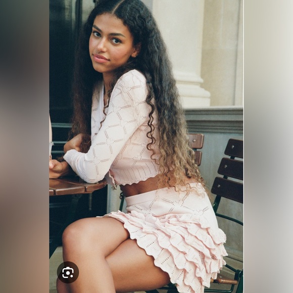 LoveShackFancy Kalliope in Velour Pink Sz S